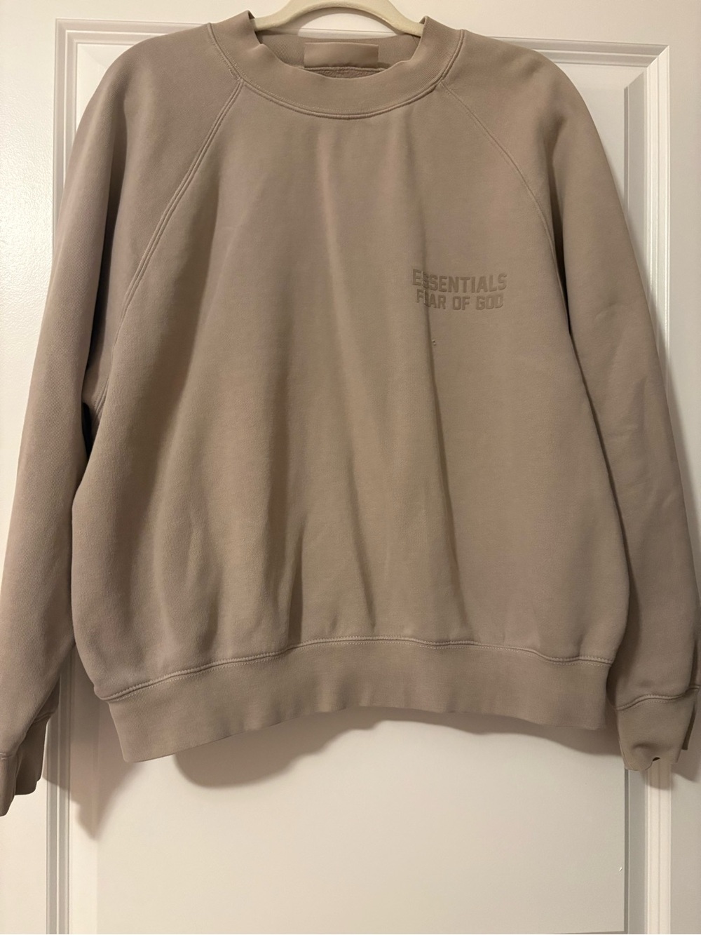 Essentials Crewneck Sweatshirt in Taupe Beige
